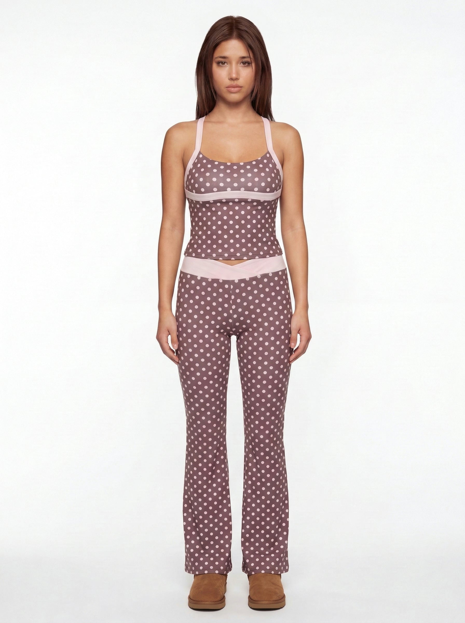 Therese Polka Dot Cami and Flare Set