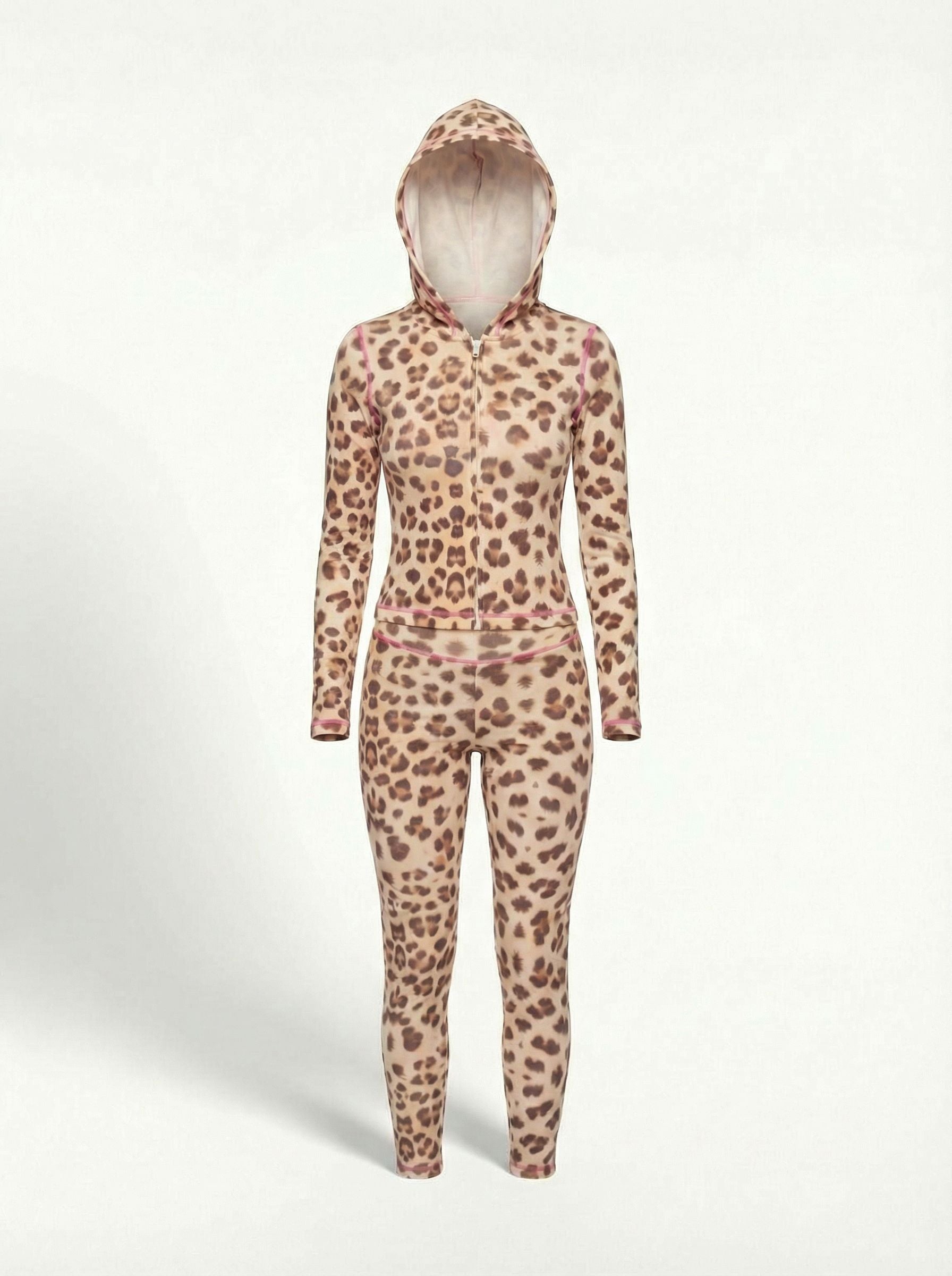 Malia Two-Piece Leopard Hooded Set