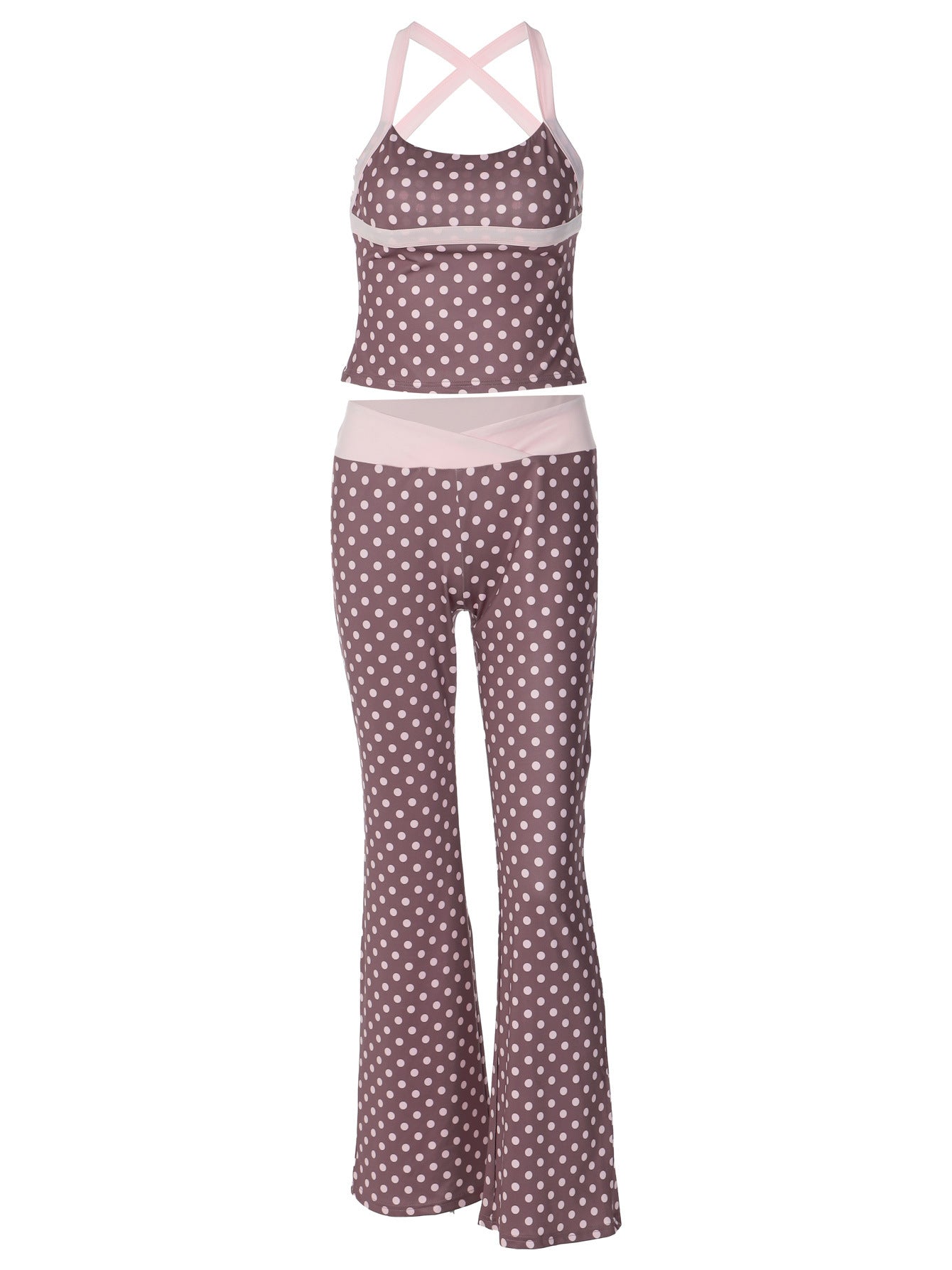 Therese Polka Dot Cami and Flare Set
