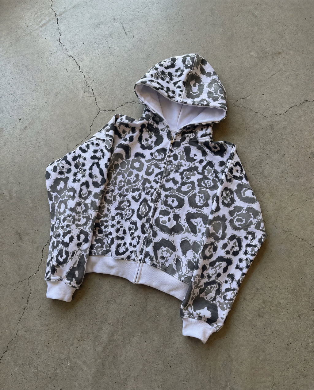 Leopard Zip Hoodie