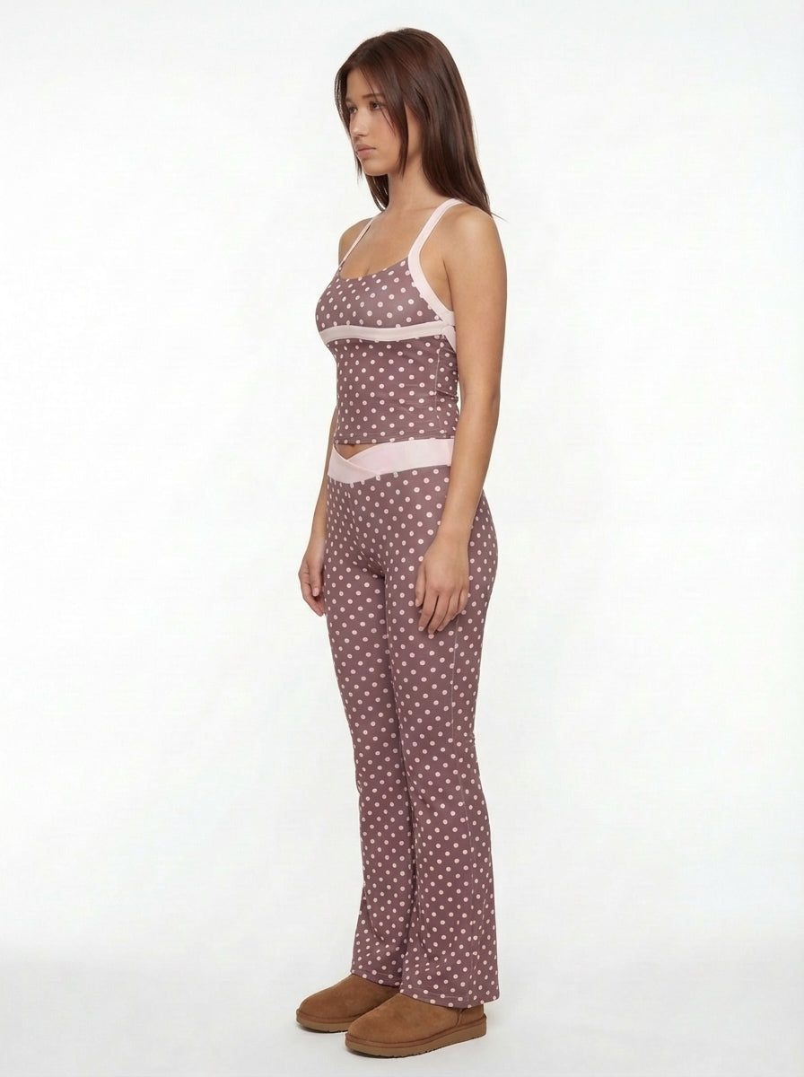 Therese Polka Dot Cami and Flare Set