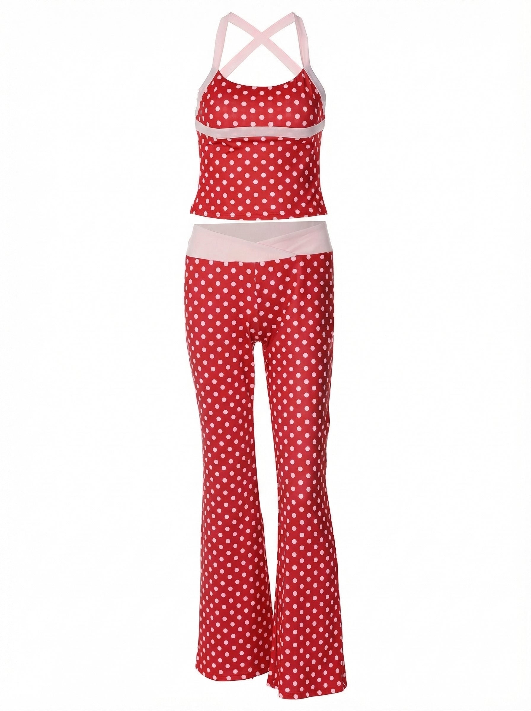 Therese Polka Dot Cami and Flare Set