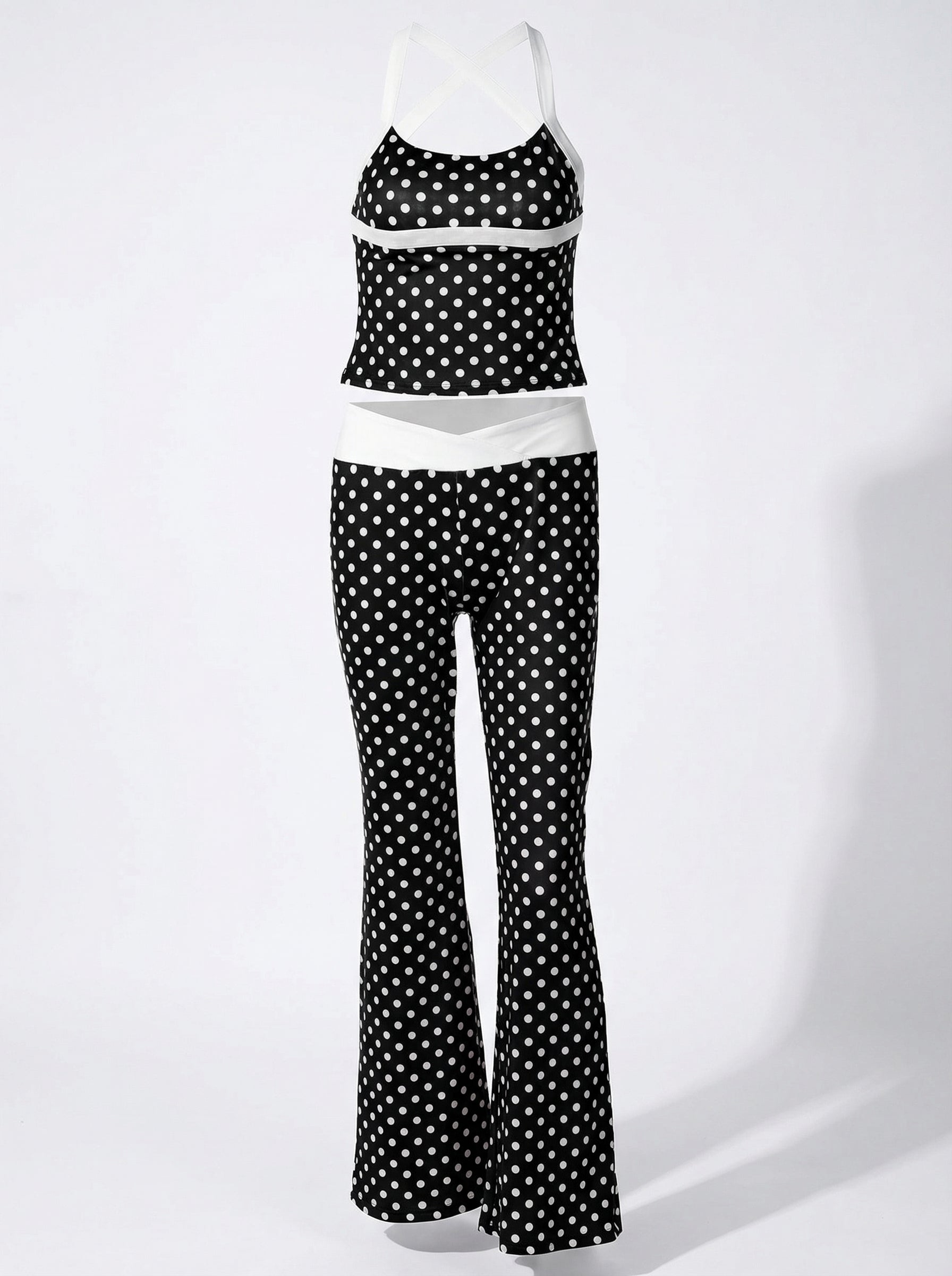 Therese Polka Dot Cami and Flare Set