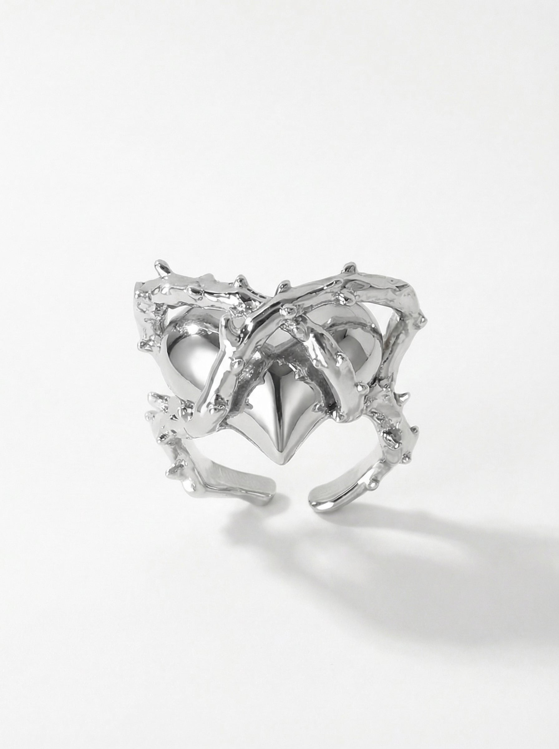 Tessie Thorn Heart Open Ring