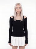 Riona Ribbed Off-the-Shoulder Two-Piece Top