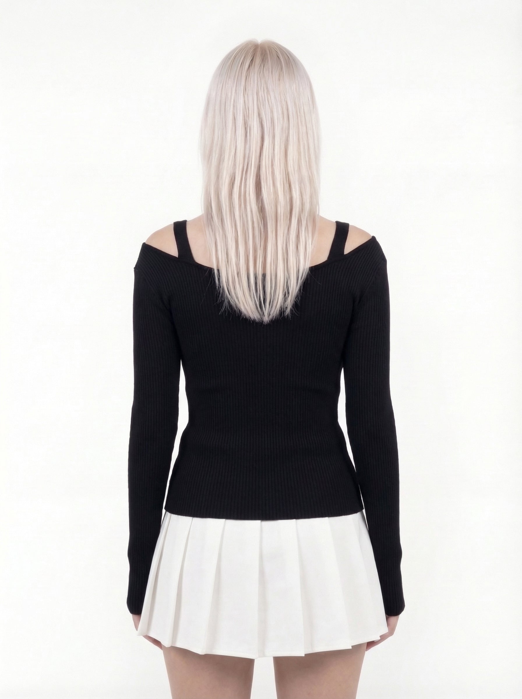 Riona Ribbed Off-the-Shoulder Two-Piece Top