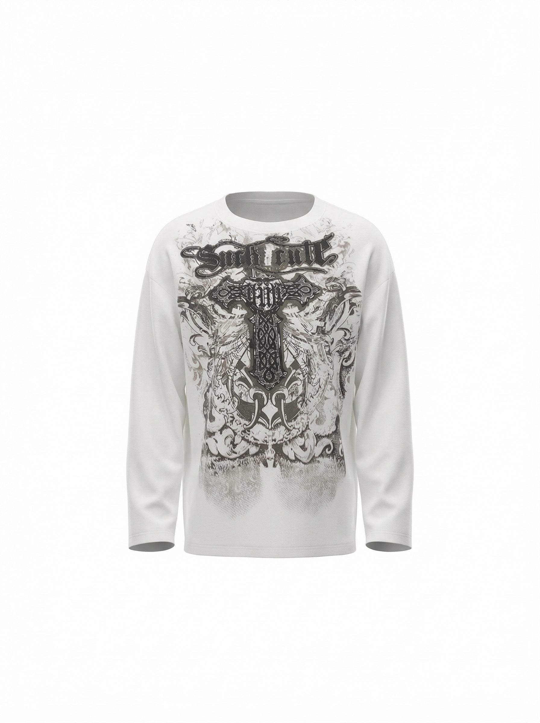 Mariel Graphic Loose Long-Sleeve T-Shirt