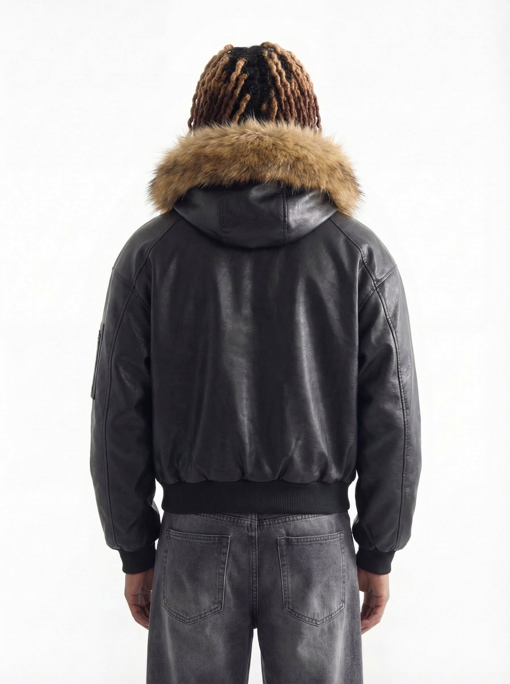 Japhet Faux Fur Trim Bomber Jacket