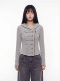 Dahlia Button Hooded Cardigan